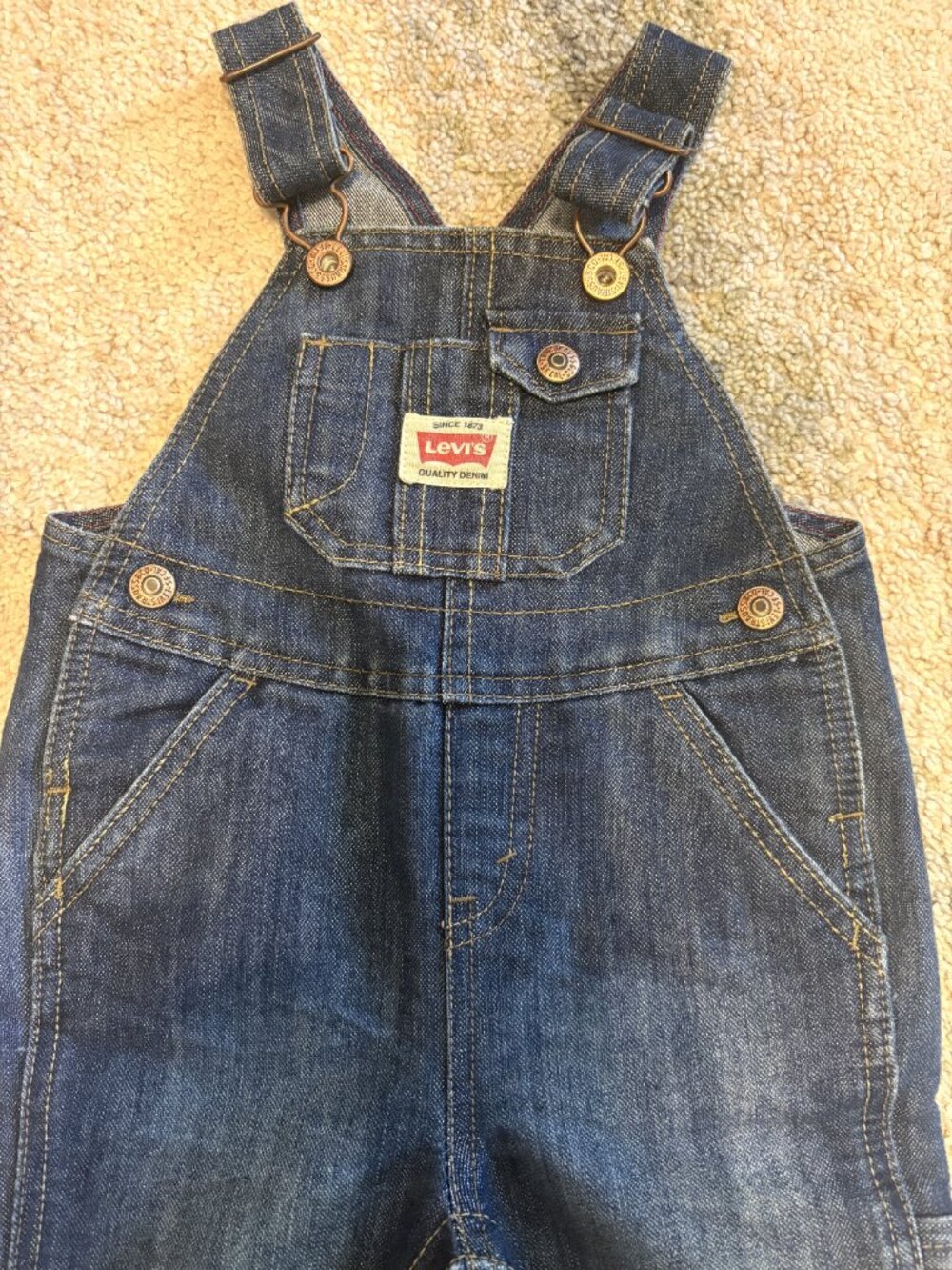 Levis Toddler Denim Overalls Size 12 Months